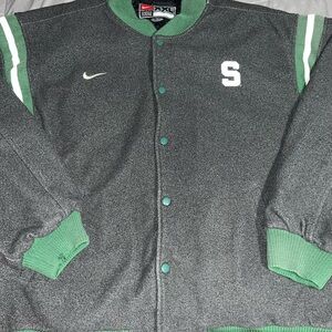 Nike 90s Vintage Michigan State Spartans Letterman Jacket